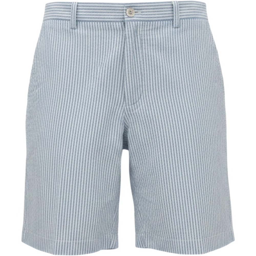 Vineyard Vines Mens Breakers Shorts Baby Blue White Seersucker Striped Size 36